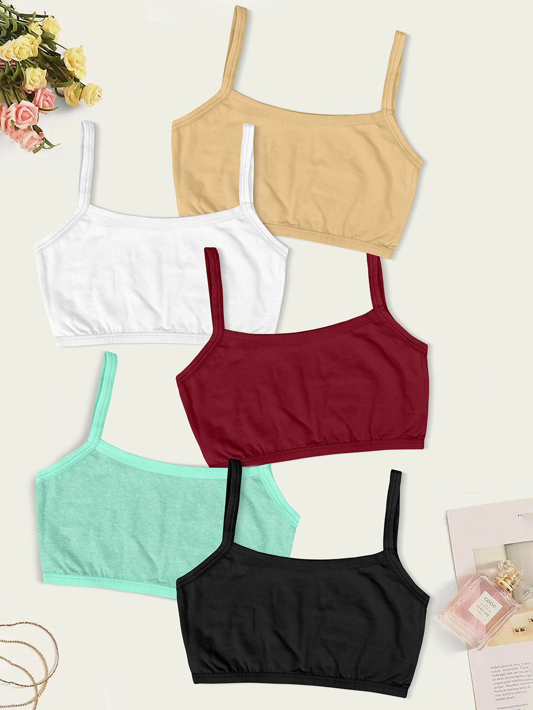 LADHAVA Girls Beginners Non Padded Teenager Full Coverage Cotton Bra