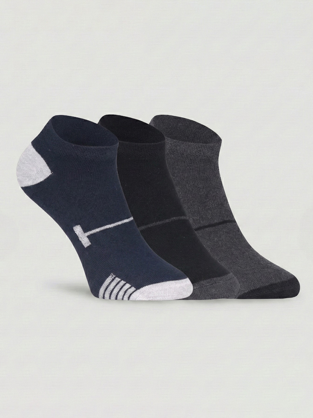 HEBTROCO Women Pack of 3 Cotton Blend Patterned Ankle Length Socks