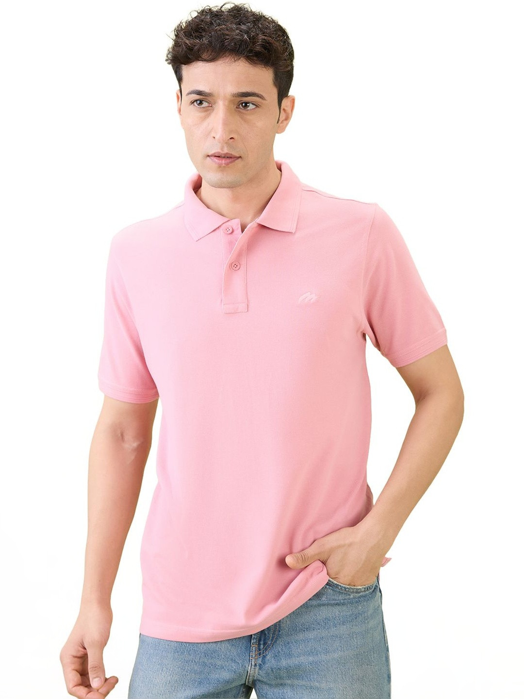 HINT Men Brand Logo Polo Collar T-shirt