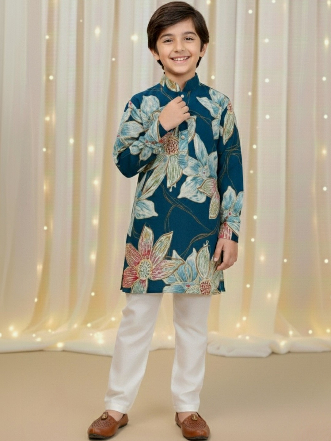 Ministitch Floral Printed Kurta Trouser Set