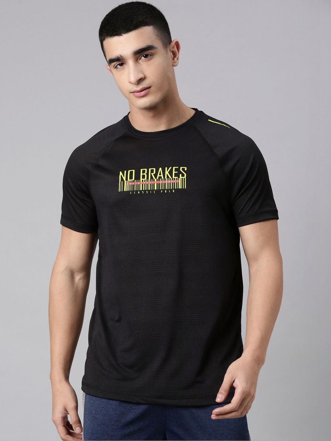 Classic Polo Men Typography Printed Slim Fit T-shirt