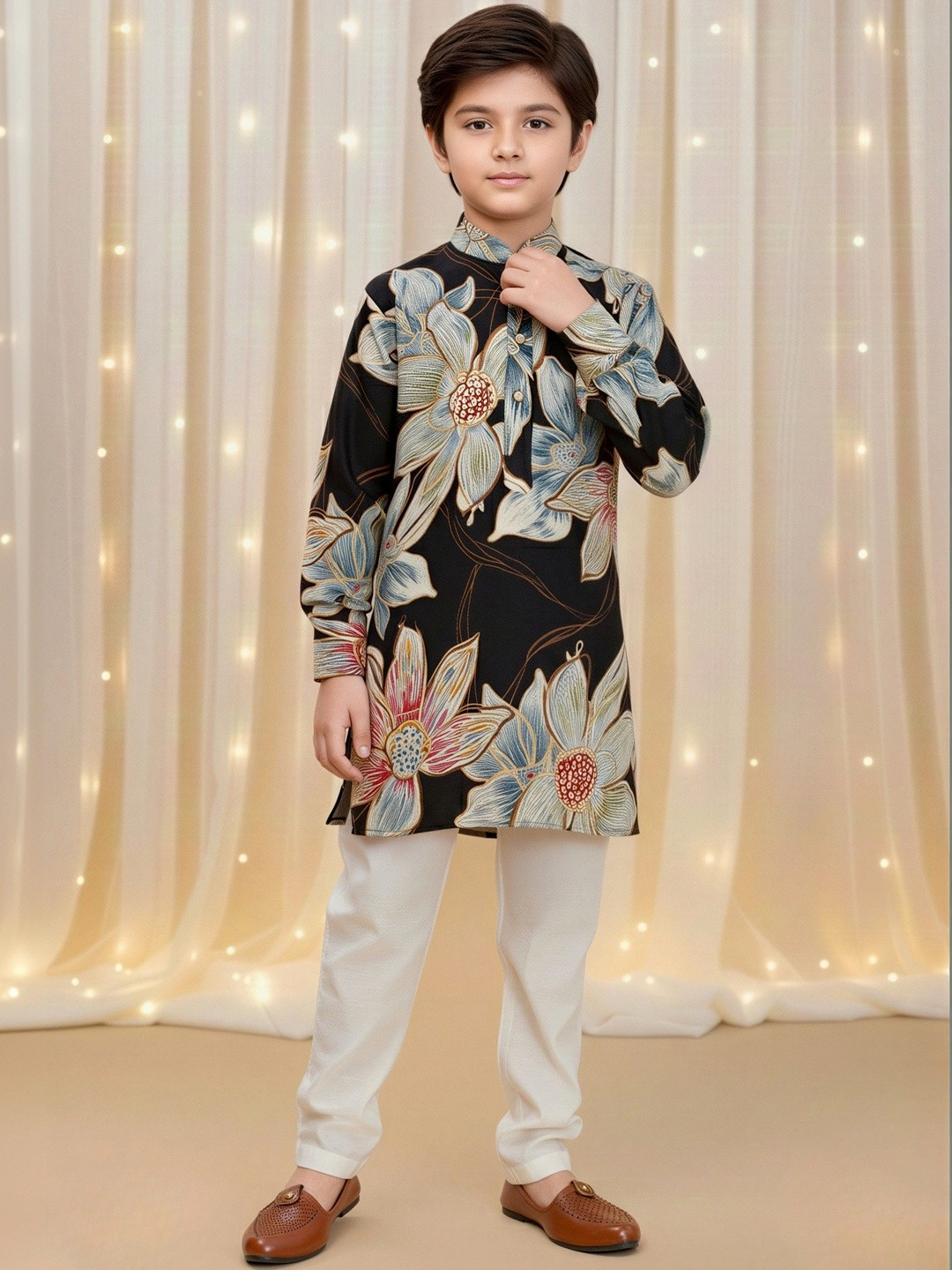 Ministitch Floral Printed Kurta Trouser Set