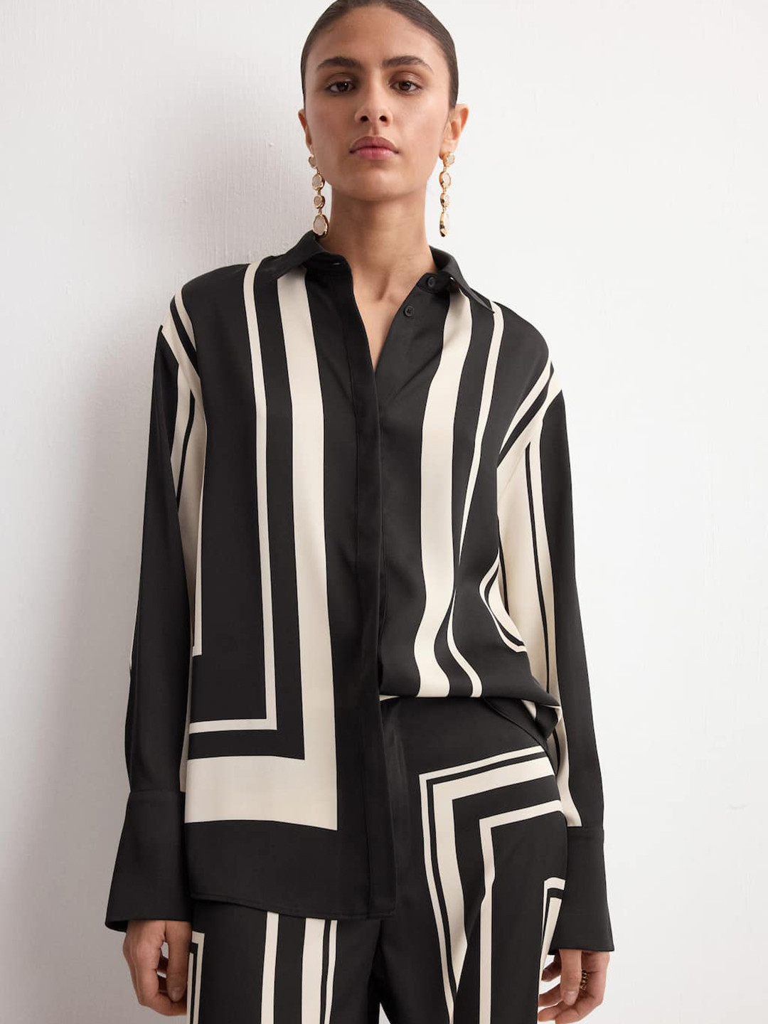 MANGO Striped Casual Shirt