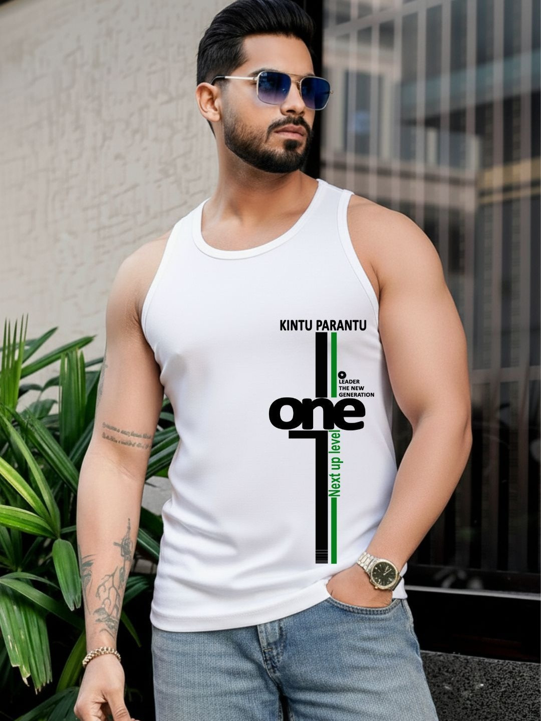 Kasendra Printed Gym Vest