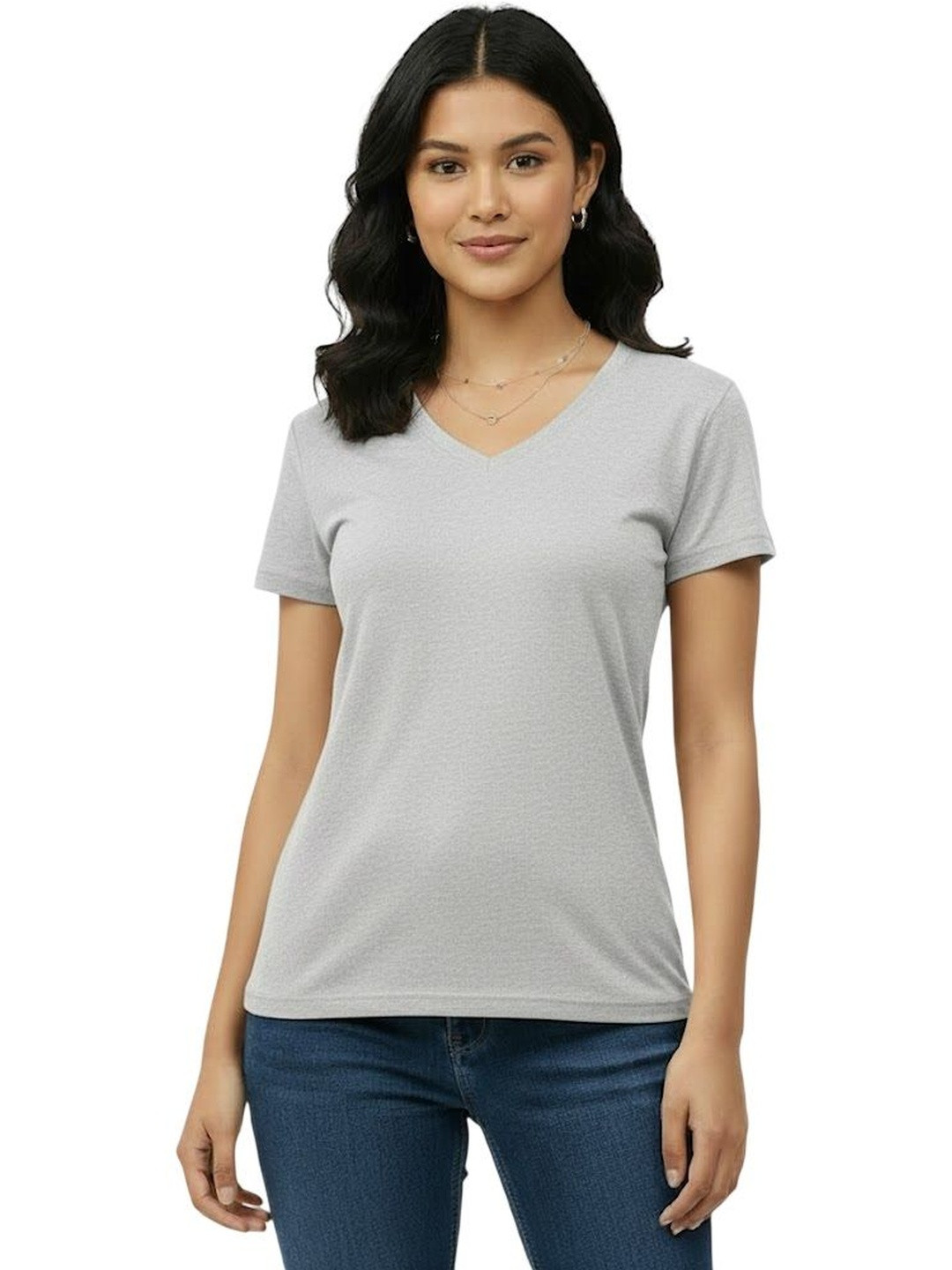 Realglimpse Women V-Neck T-shirt