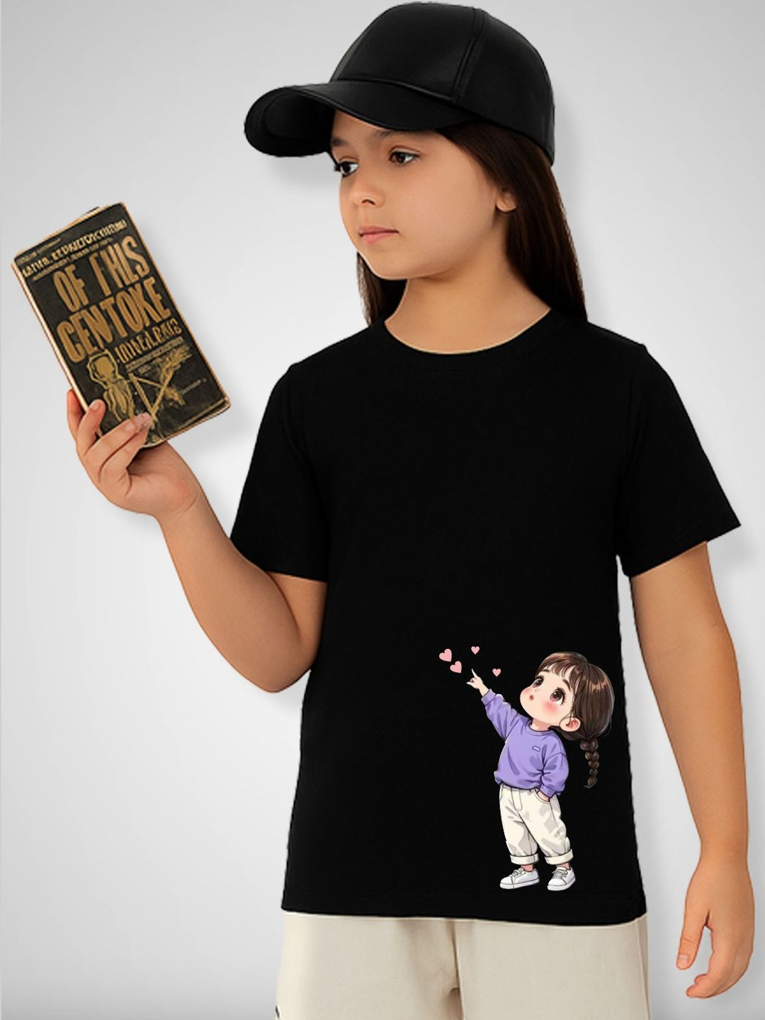 DOODLEBERRY Girls Cotton Tshirts