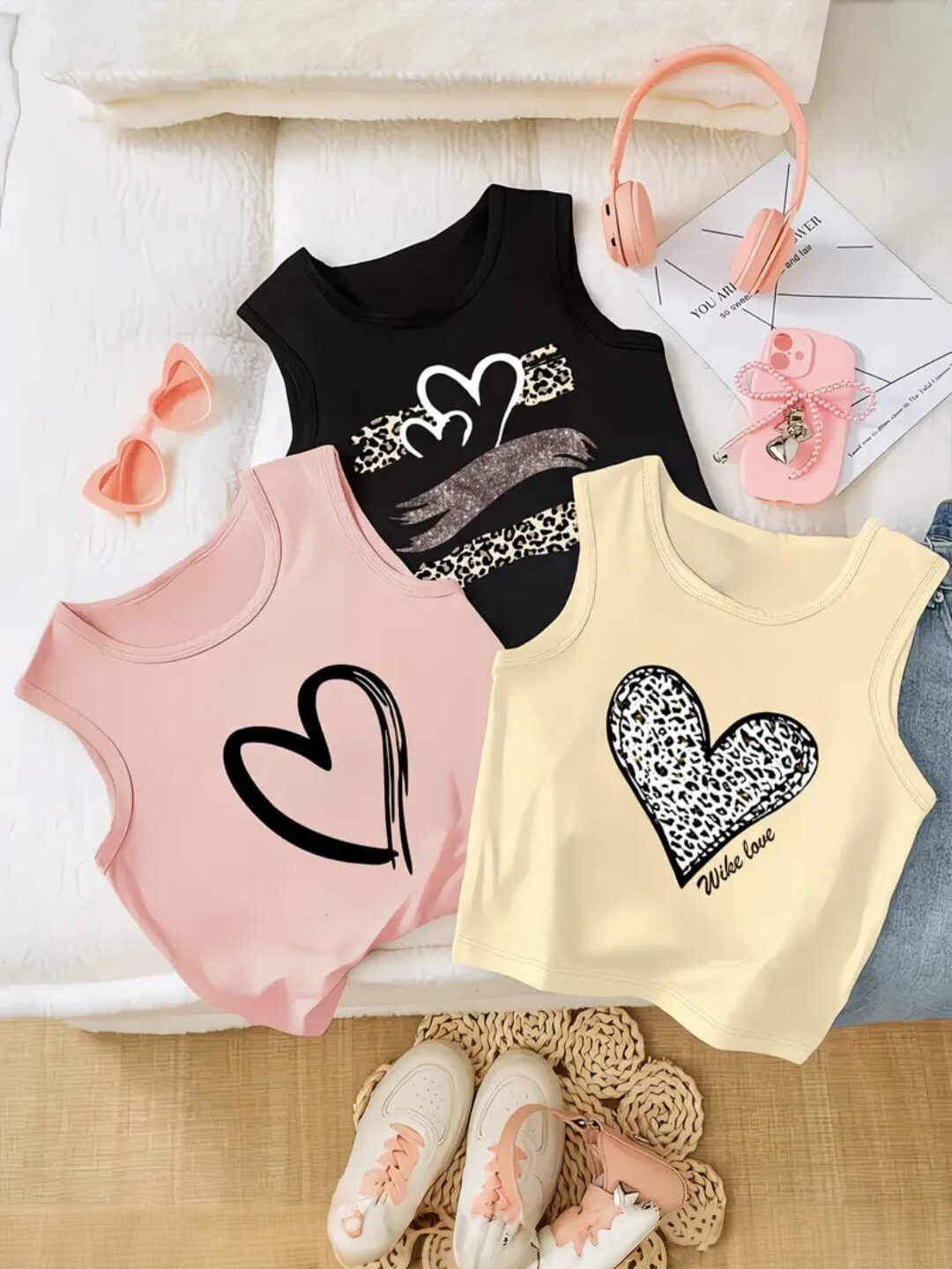 DAMN GUD DG Girls Set of 3 Printed T-shirt