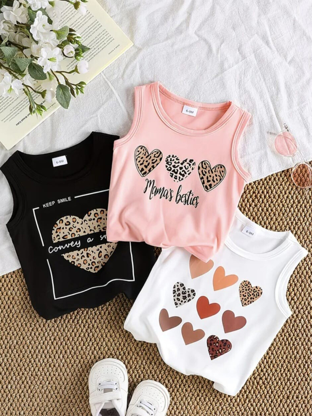 DAMN GUD DG Girls Set of 3 Printed T-shirt