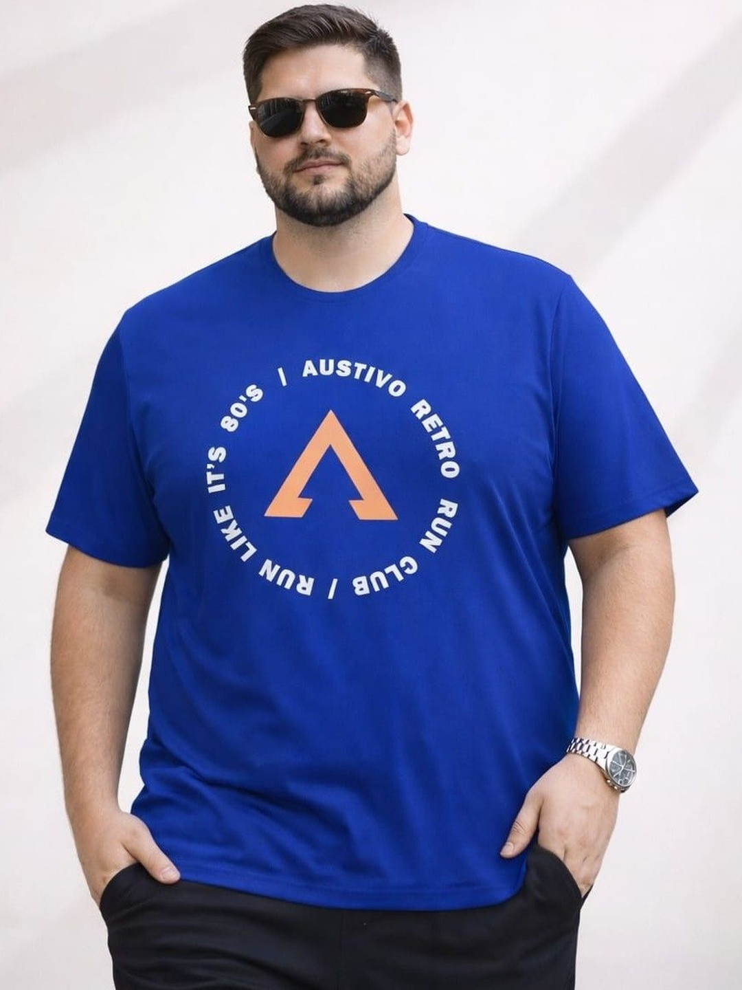 AUSTIVO Men Typography Printed T-shirt