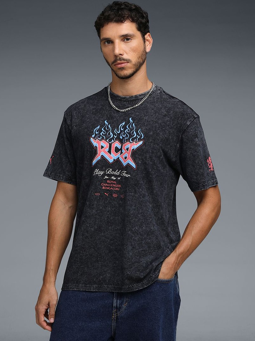 Puma x RCB 2026 Men's Printed Vintage Tee