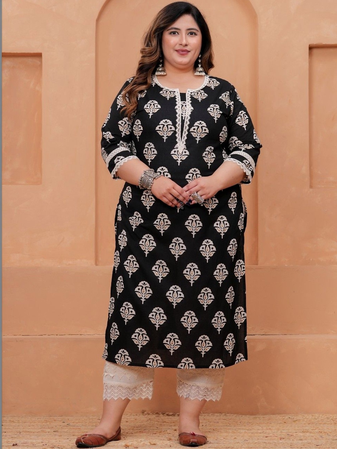 LABULY Women Ethnic Motifs Printed Summer Sheers Kurta