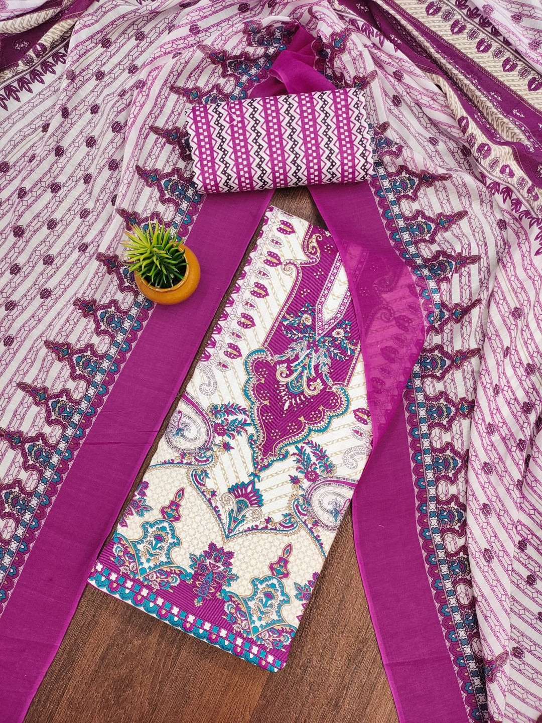 Dhaaga Ghar Printed Pure Cotton Unstitched Dress Material