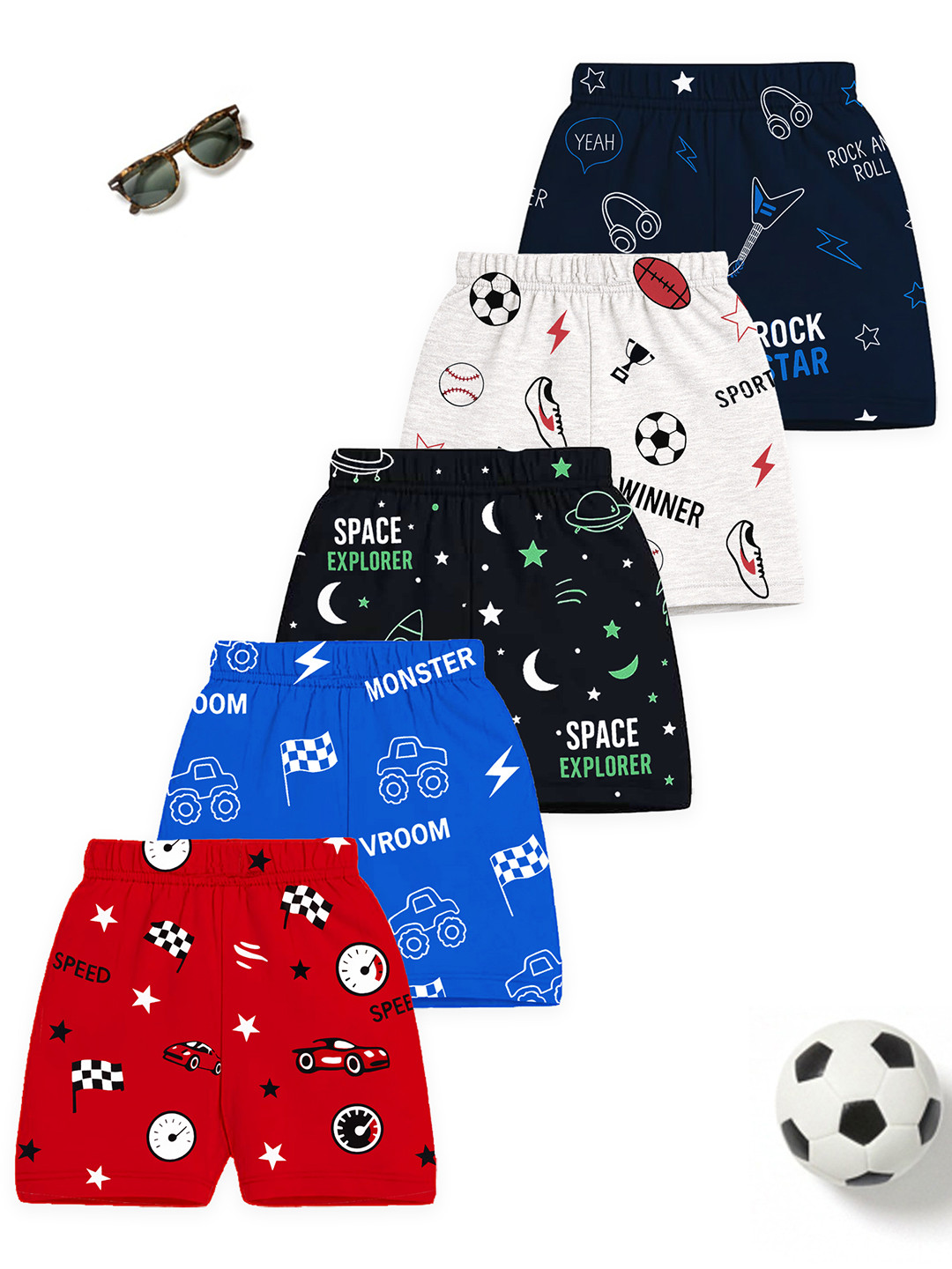 YK Boys Printed Shorts