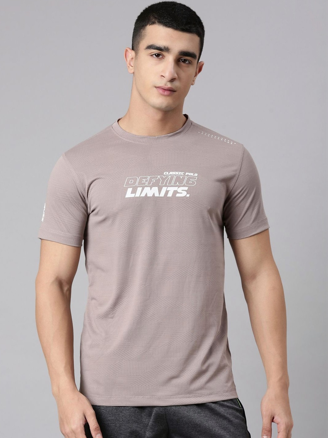 Classic Polo Men Typography Printed Slim Fit T-shirt