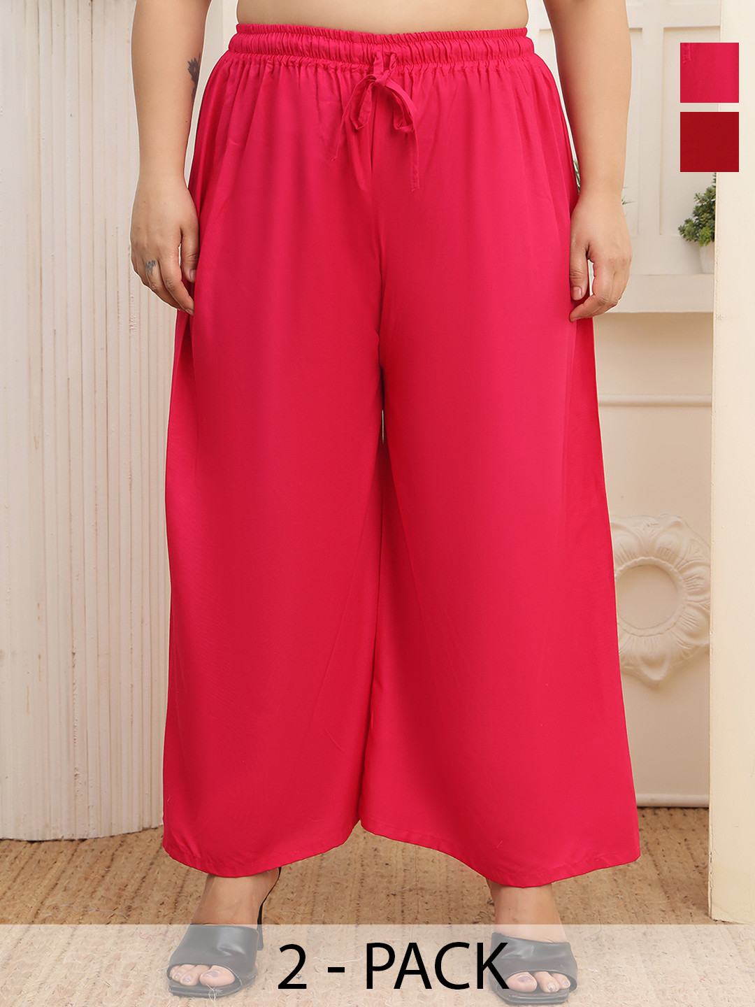 LEGITLOOKS Women 2 Ethnic Palazzos