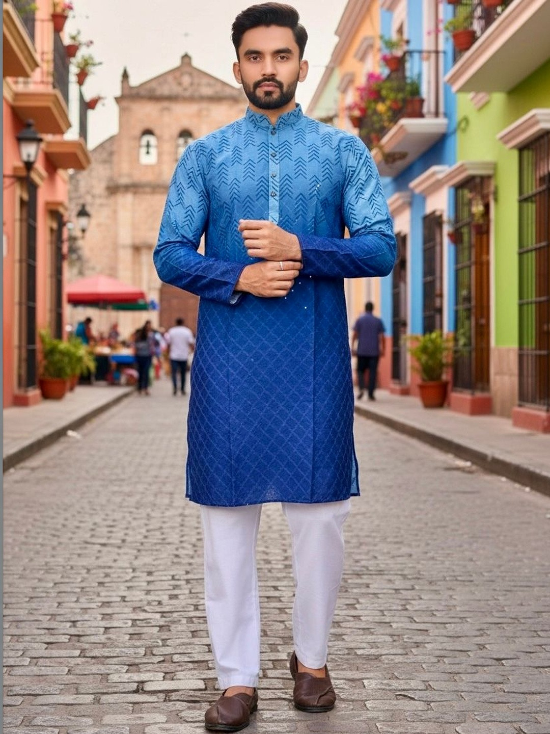MAITHILI CREATION Men Embroidered Kurta