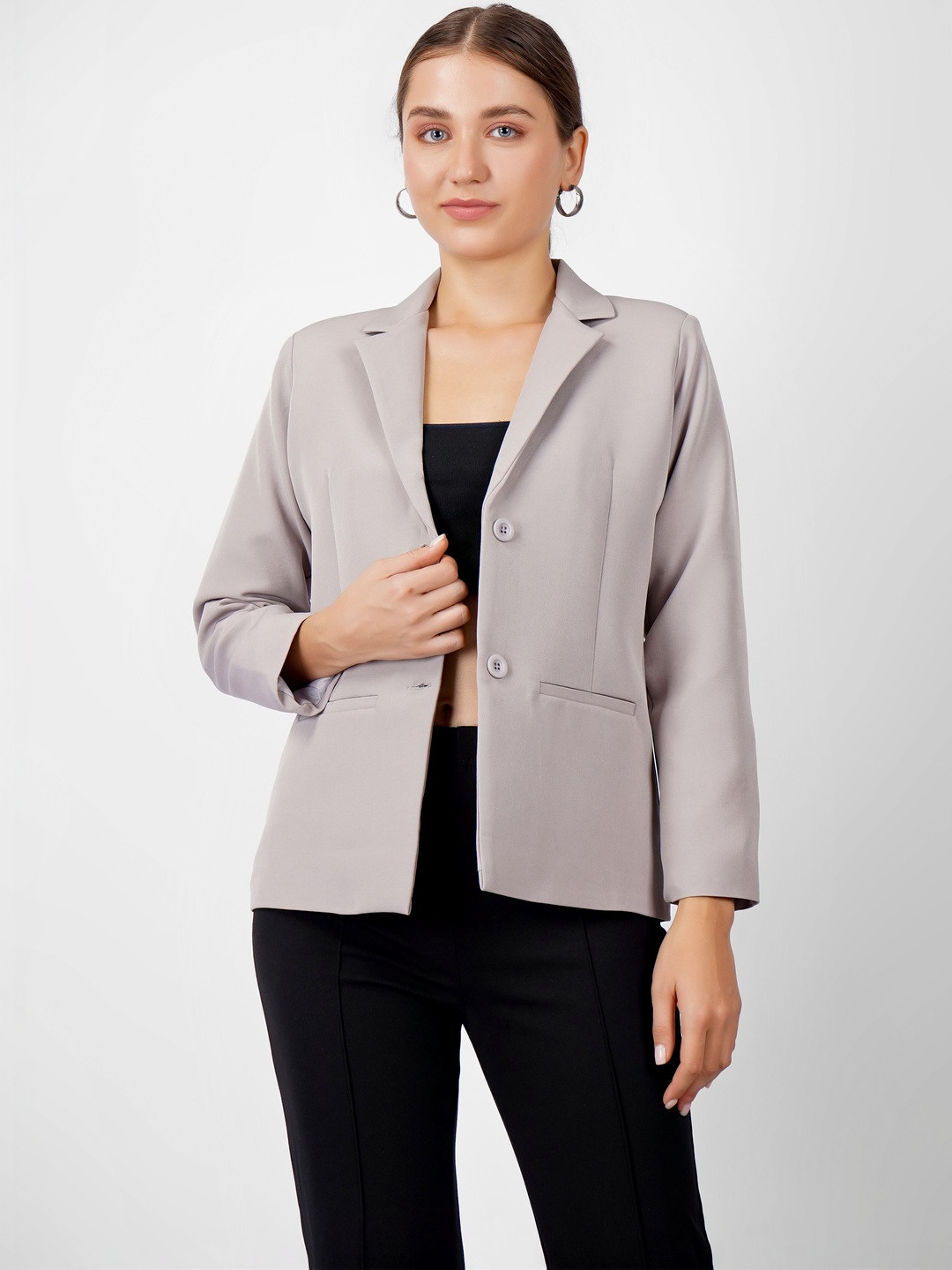 MODNY Classic Single Breasted Solid Formal Blazer