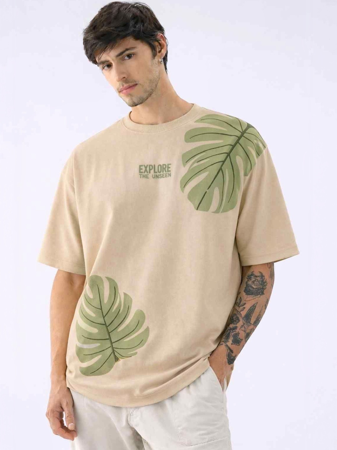 ACTLIVE Men Printed Tropical T-shirt