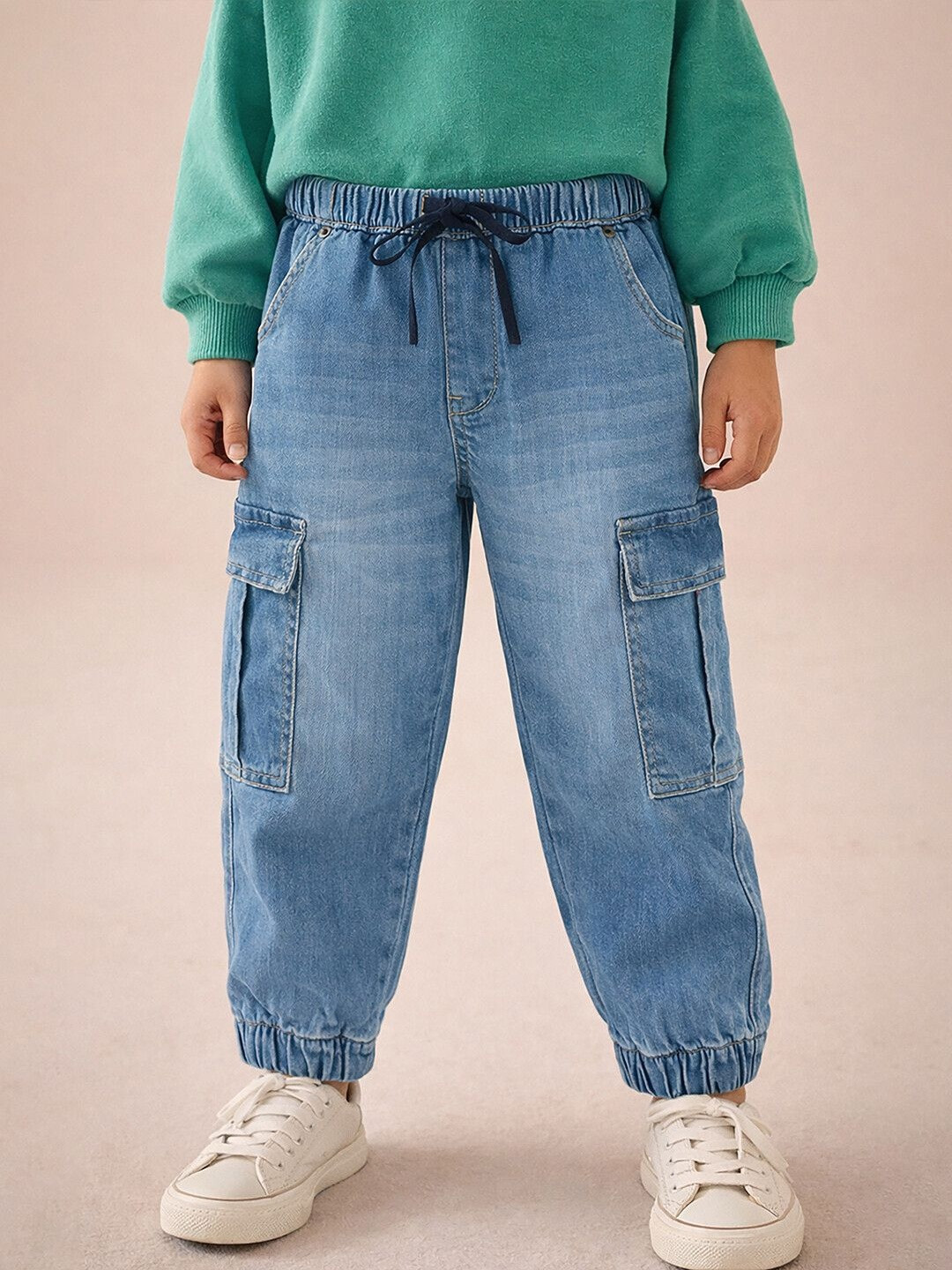 Somersault Boys Jogger Mid-Rise Light Fade Jeans