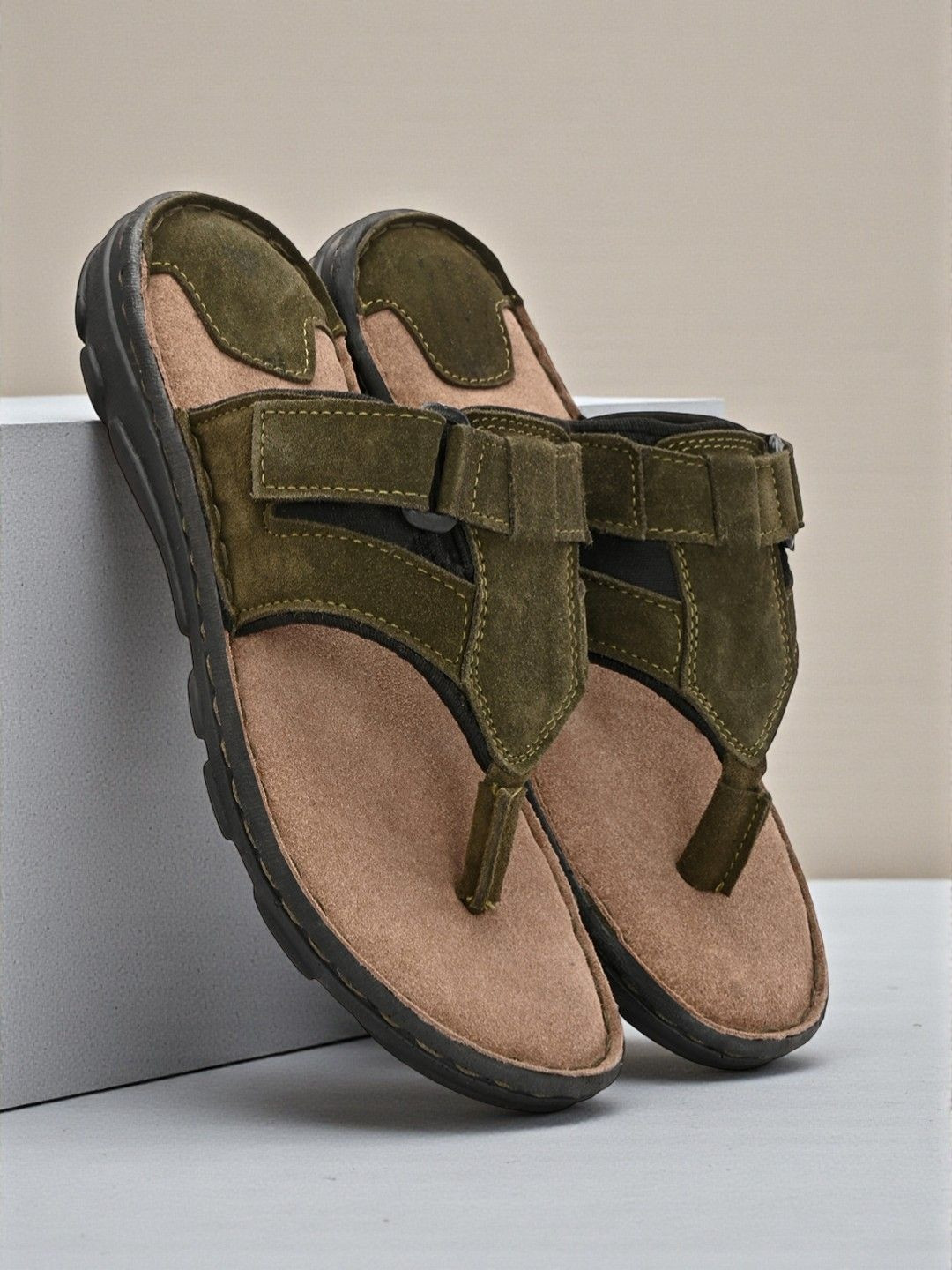 Mactree Men Leather Comfort Sandals