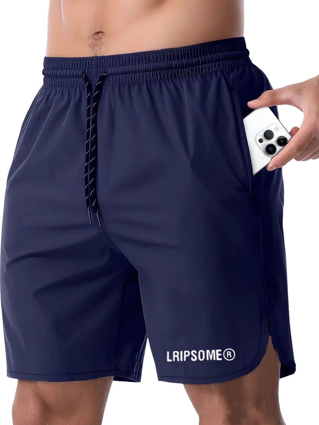 LRIPSOME Men High-Rise Running Sports Shorts