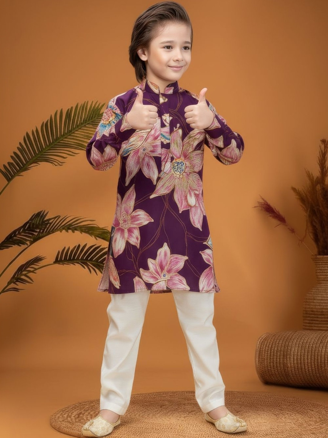 Ministitch Floral Printed Kurta Trouser Set
