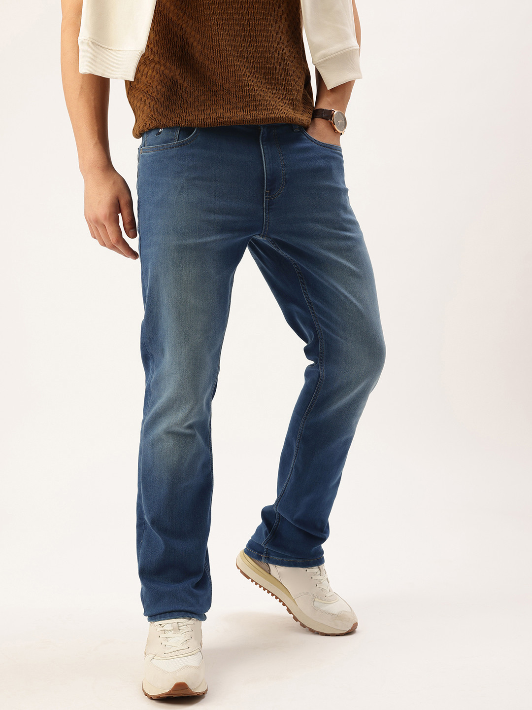 Nautica Men Straight Fit Light Fade Stretchable Jeans