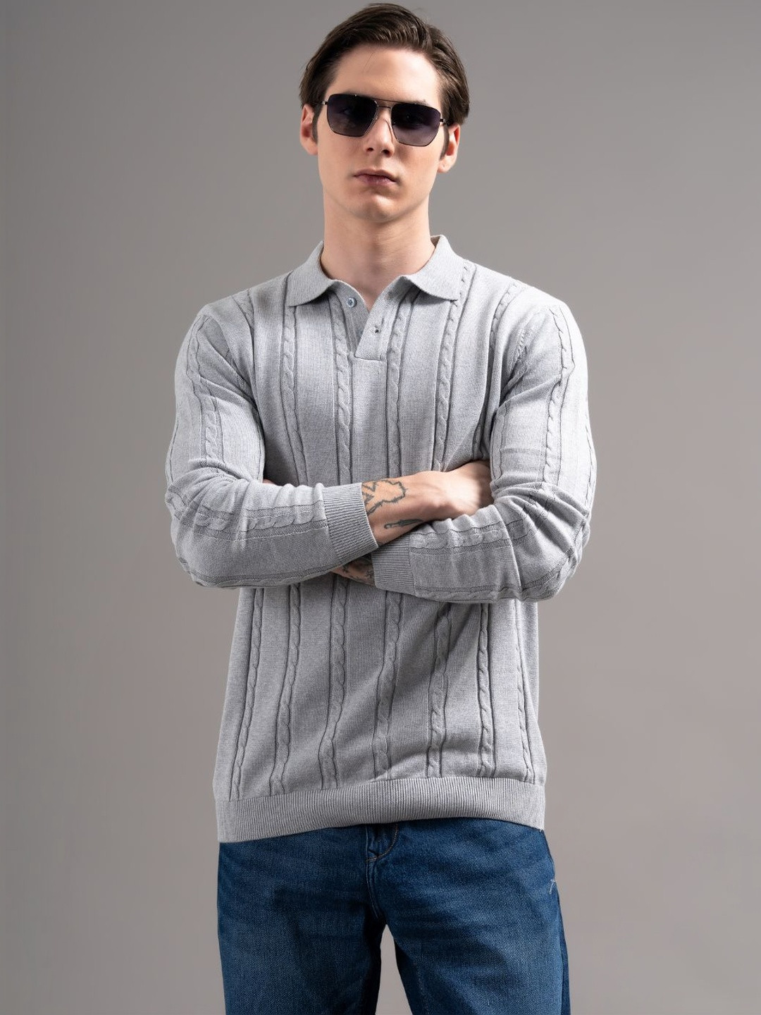 PAUL STREET Men Polo Collar T-shirt