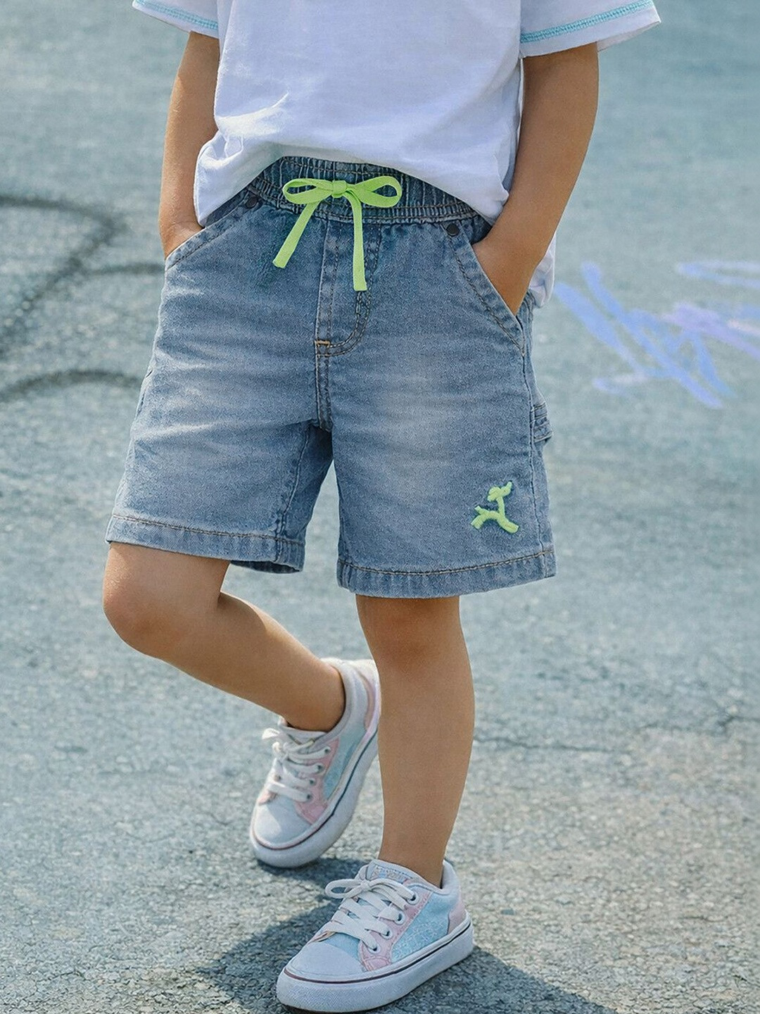 Somersault Boys Washed Denim Shorts Technology