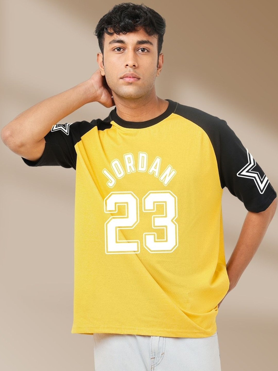Cool Plus Men Typography Michael Jordan Colourblocked T-shirt