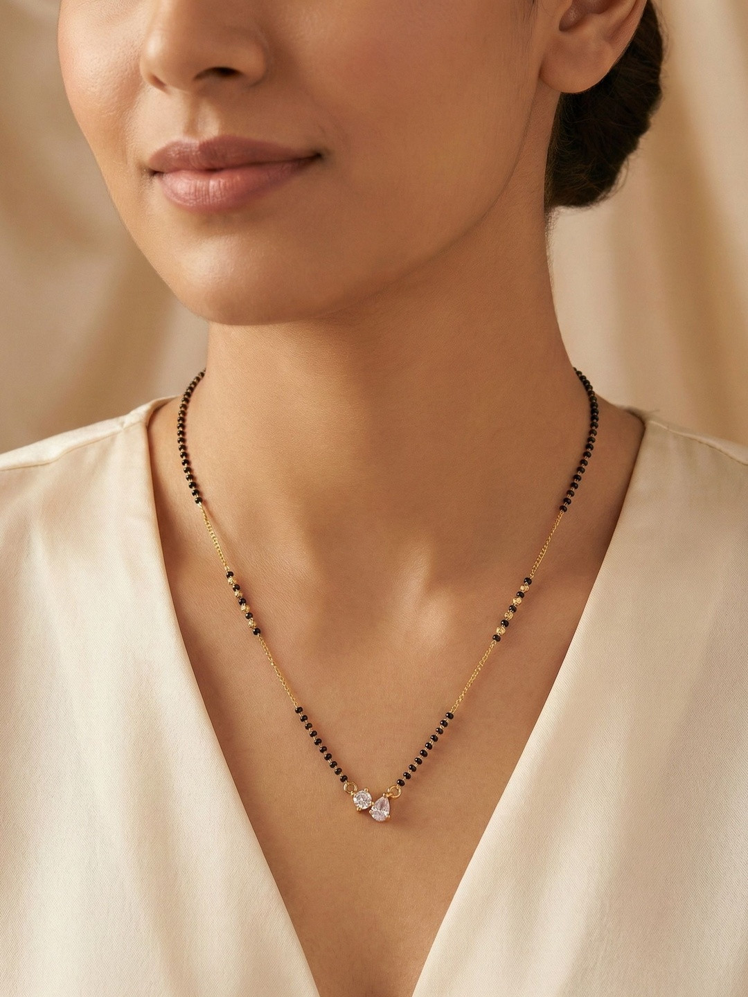 BELWICK Gold-Plated Zircon Mangalsutra