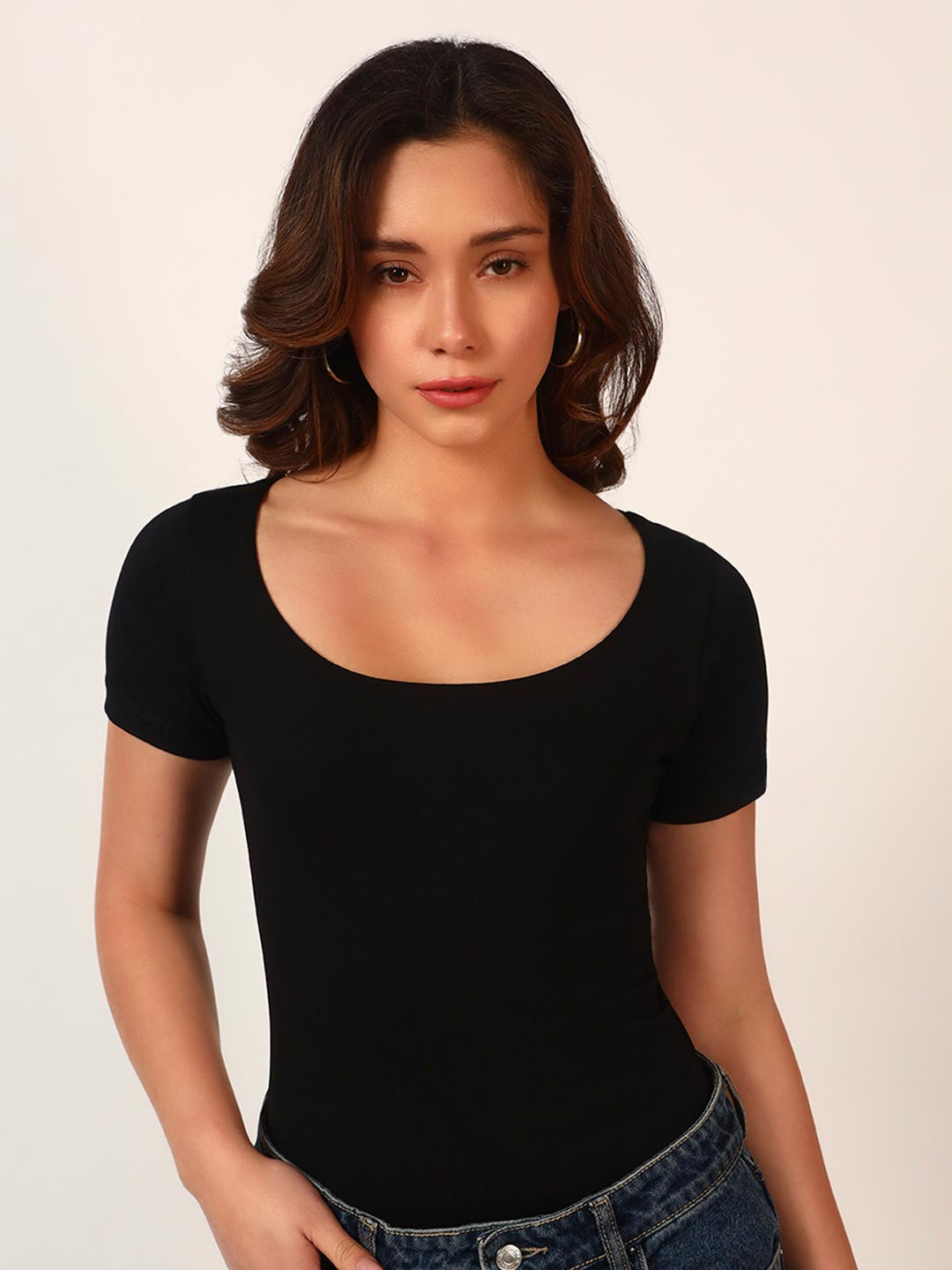 ONEWAY Cotton Slim Fit Round Neck Bodysuit