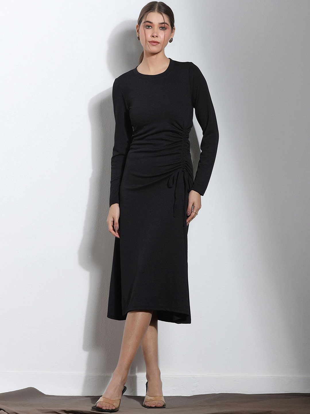 Stylish Black A-Line Western Dress for Women Party & Casual Wear