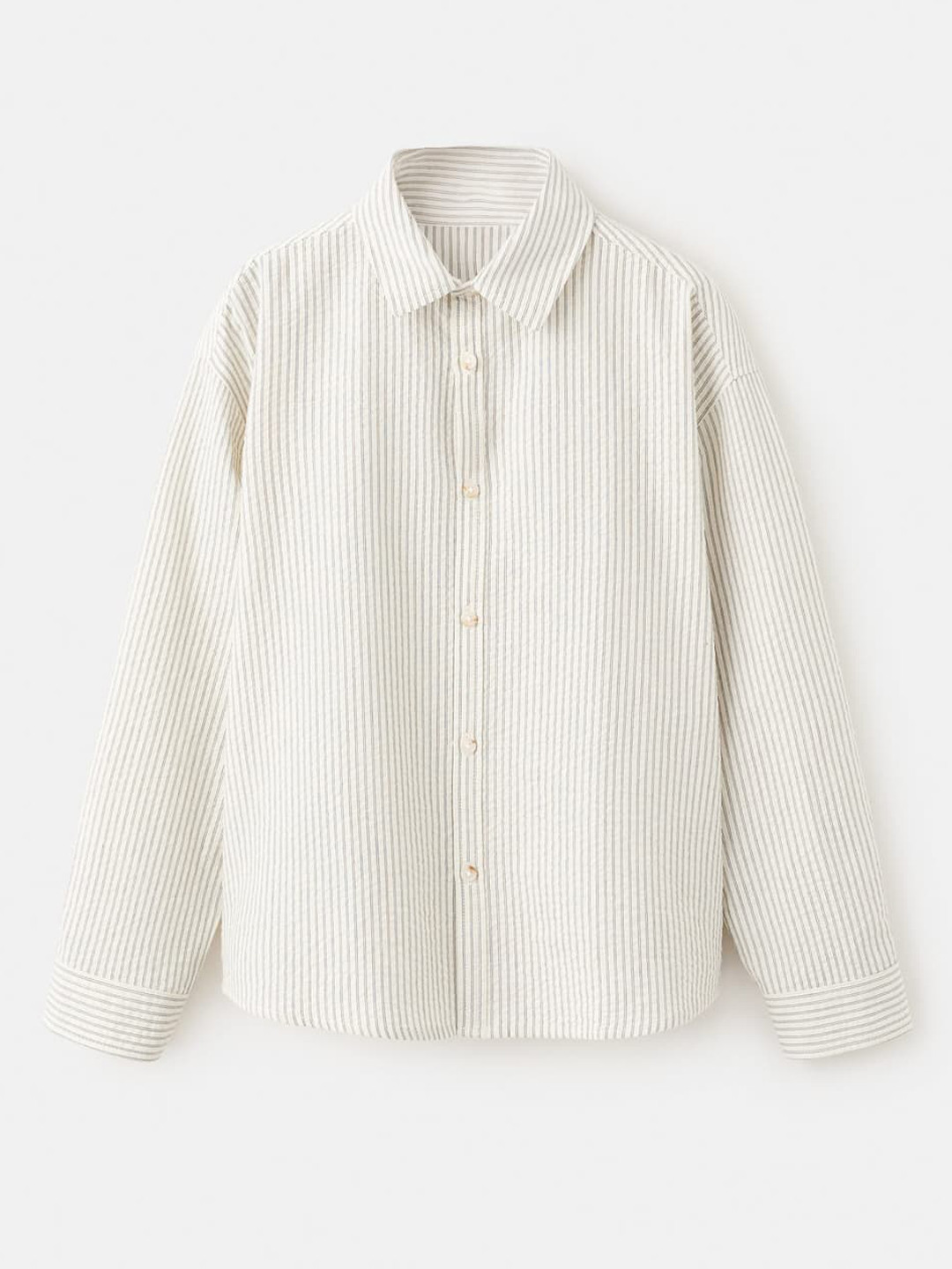 Mango Kids Boys Vertical Striped Casual Shirt