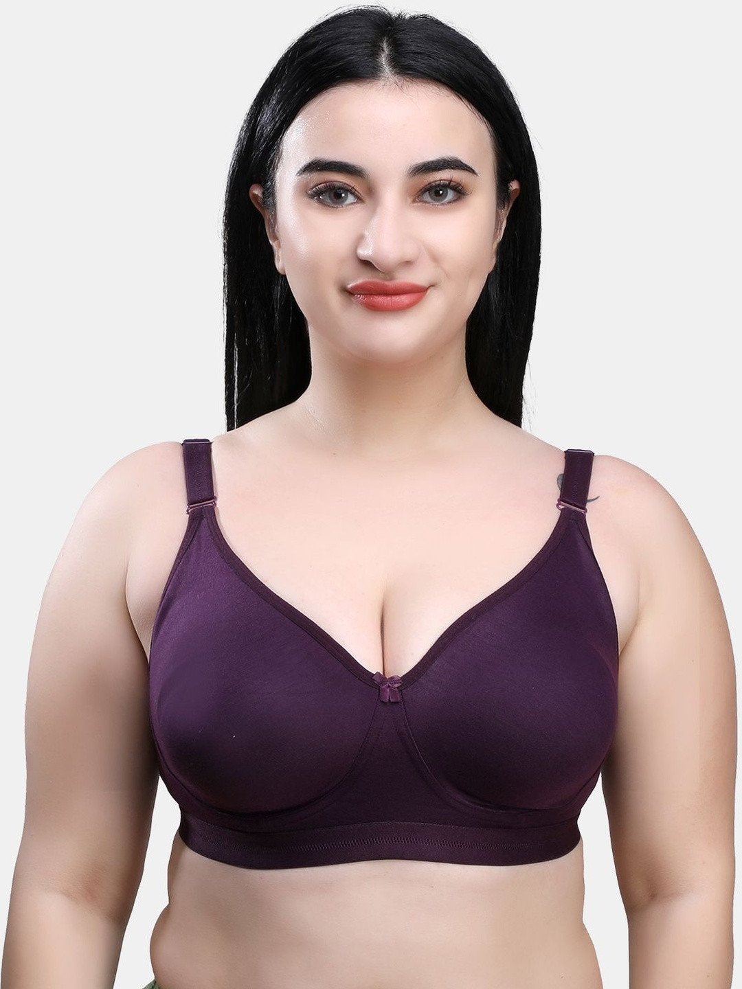 SKDREAMS Cotton Blend Seamless Non Padded Non-Wired Everyday Women Full Coverage Bra