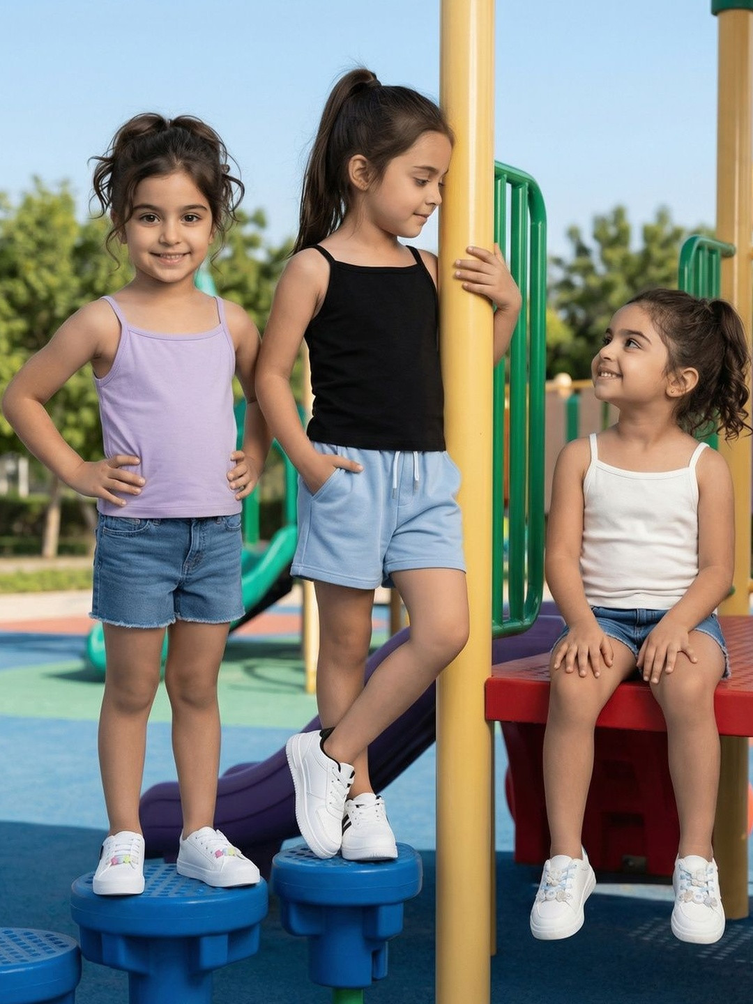 Nauti Nati Girls Pack of 2 Pure Cotton Tops