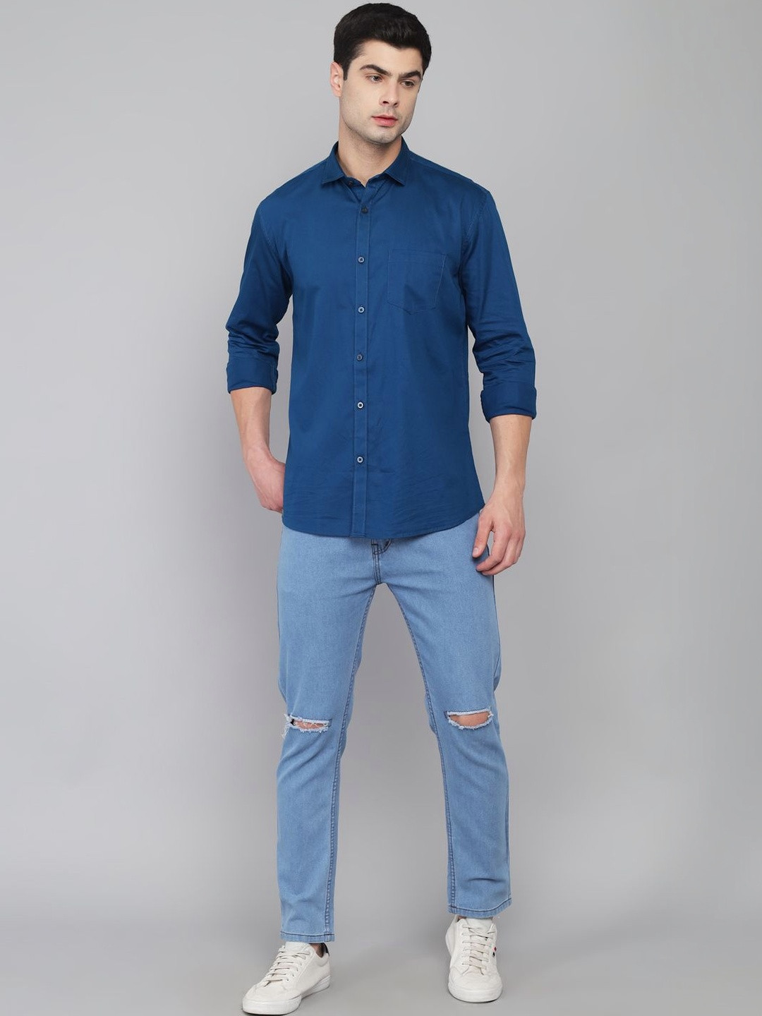 kibit Men Slim Fit Casual Shirt