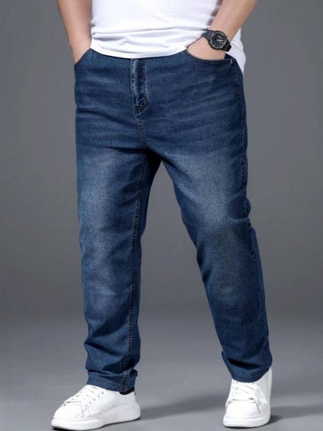 Ben Martin Men Jean Regular Fit Mid-Rise Light Fade Stretchable Jeans
