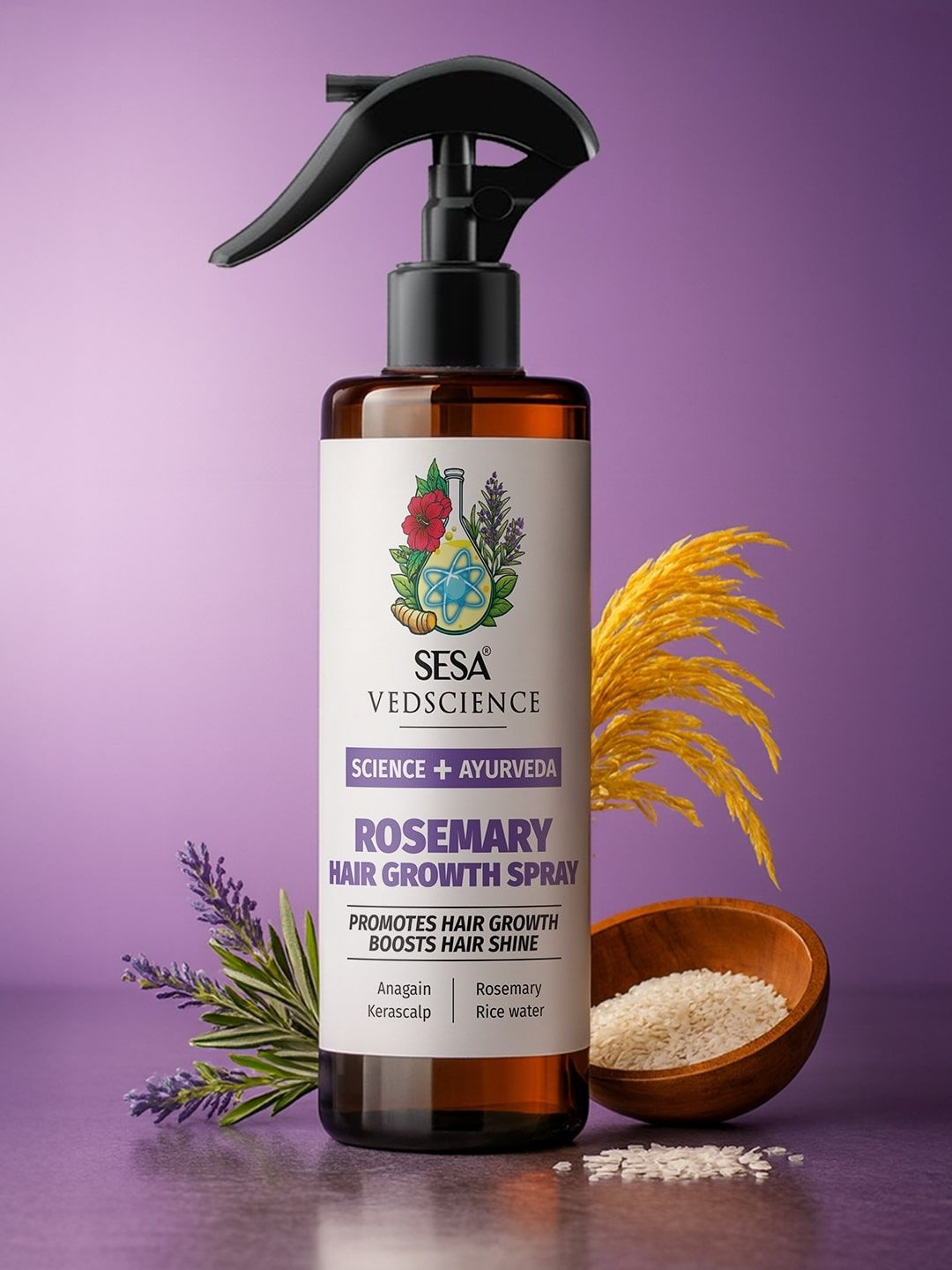 Sesa Rosemary Hair Growth 100% Natural Spray Controls Hairfall  - 200 ml
