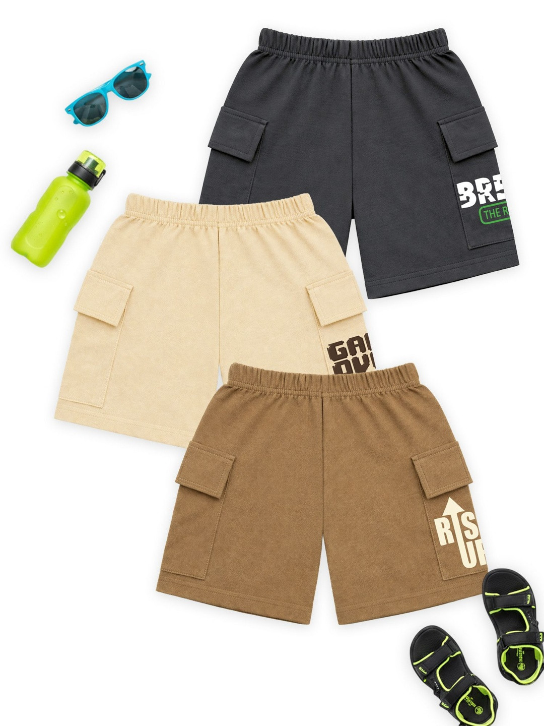YK Boys Humour and Comic Printed Shorts