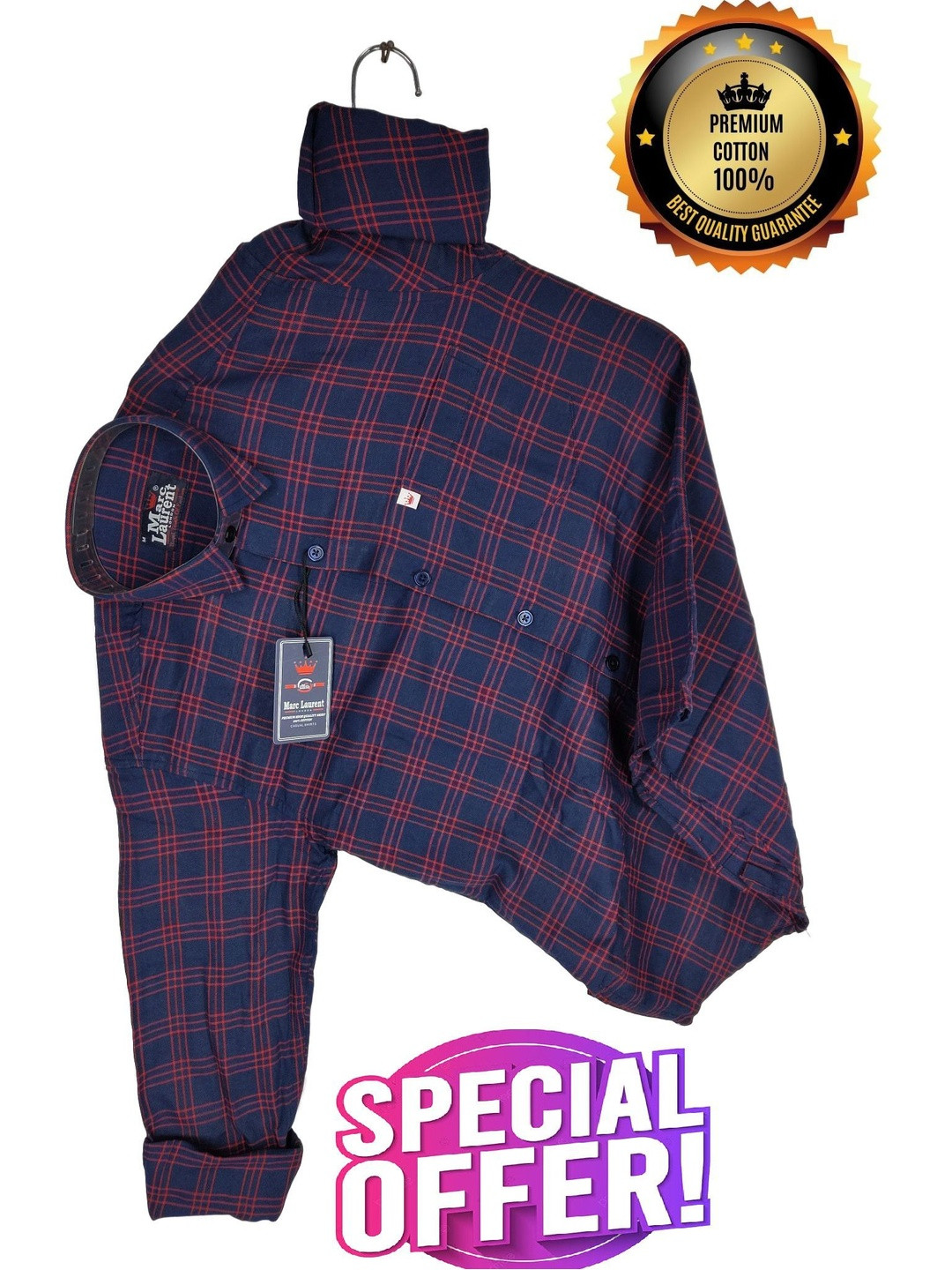 Marc Laurent Men 1 Checked Casual Shirt