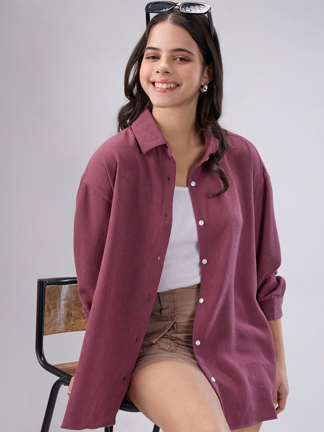Mystere Paris Women Classic Casual Shirt