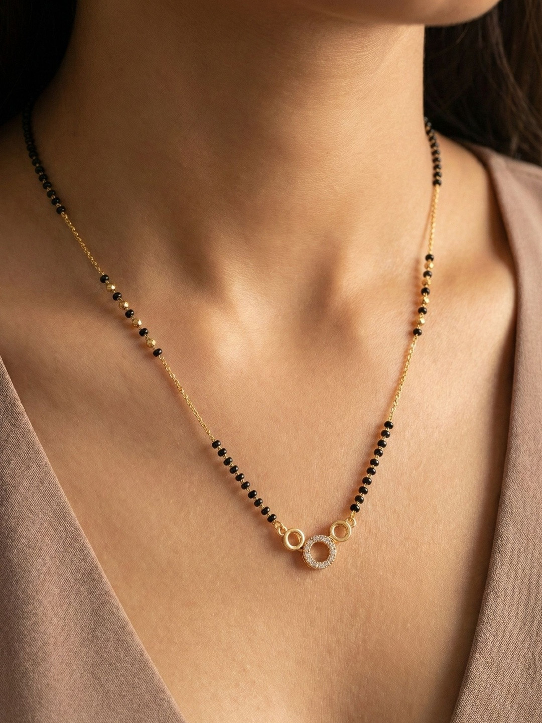 BELWICK Gold-Plated Zircon Mangalsutra