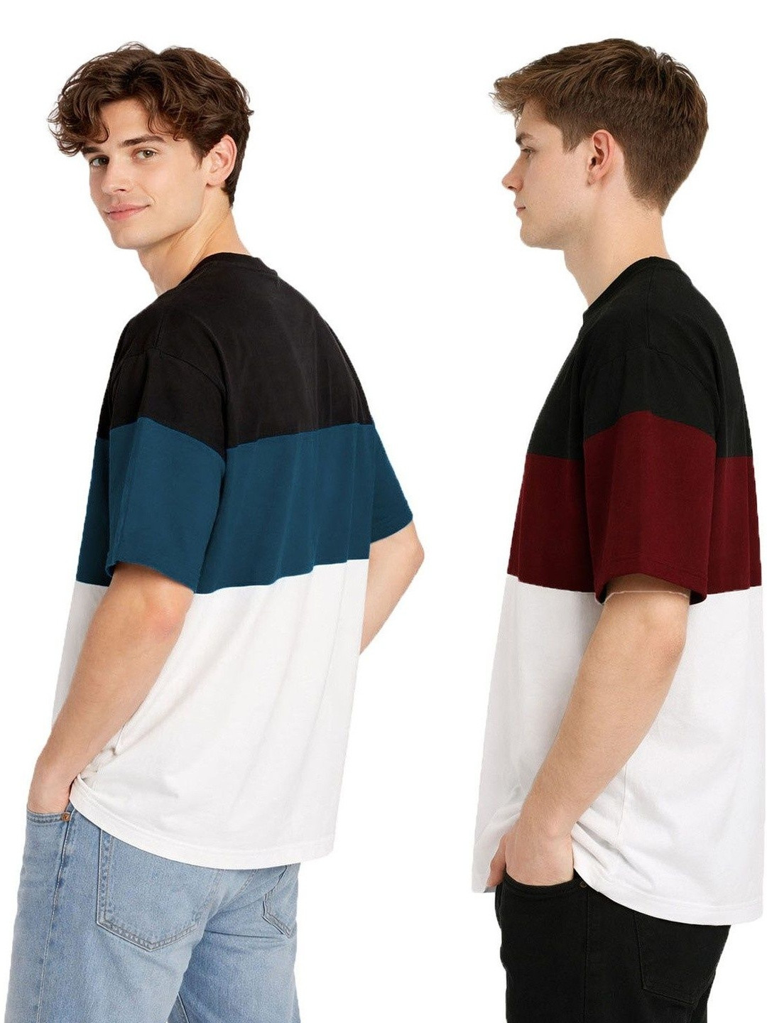 Kroptee Men 2 Colourblocked T-shirt