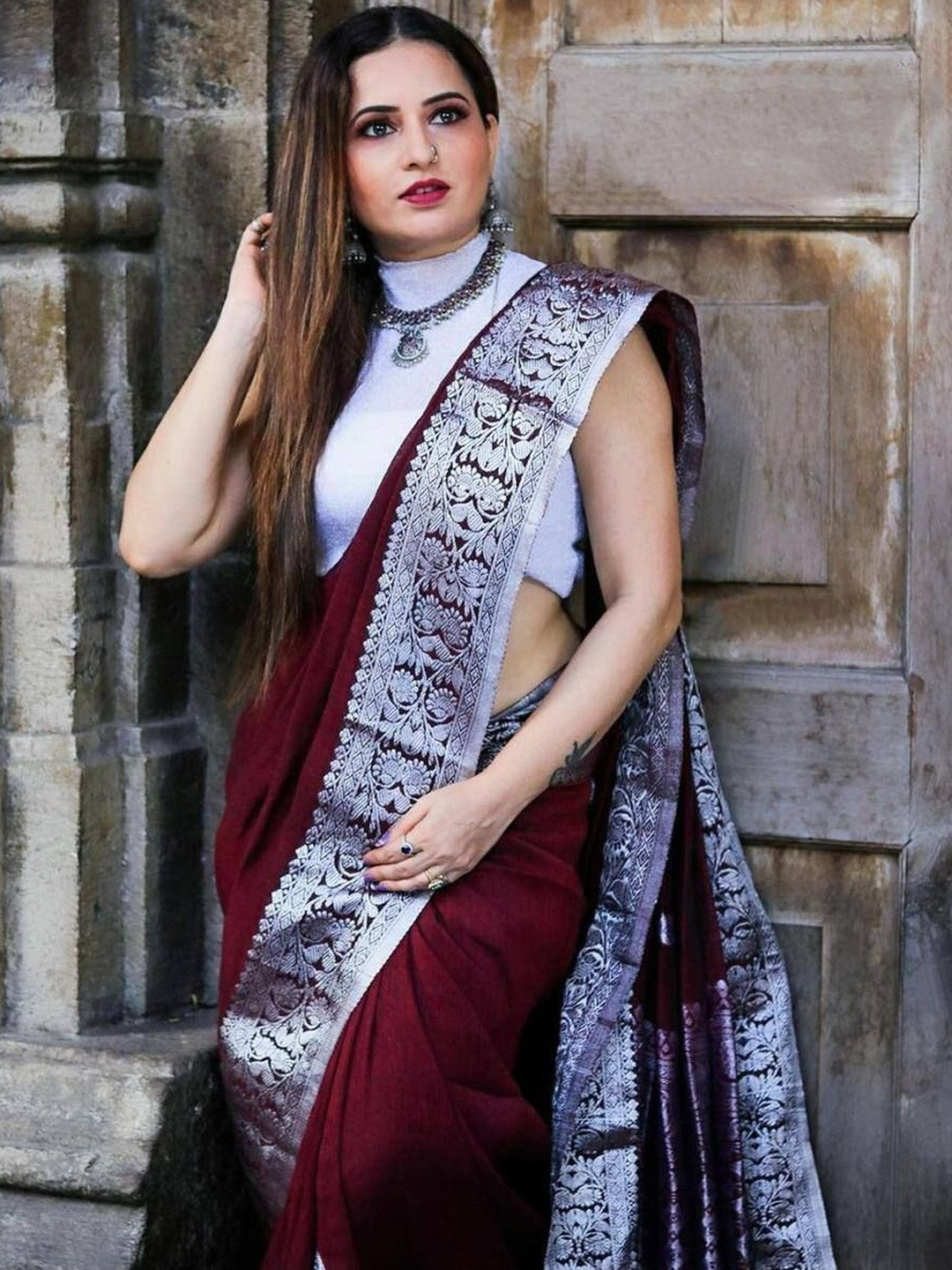VIMALNATH SYNTHETICS Art Silk Banarasi Saree