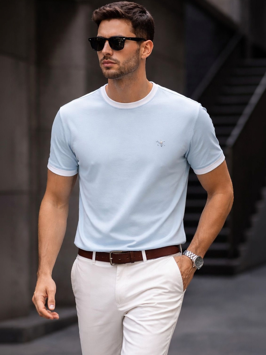 ROLLISTEAR Men Brand Logo T-shirt