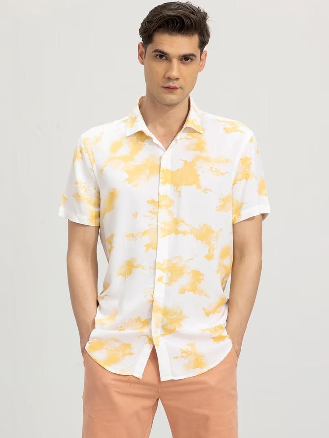 Multicoloured Tie and Dye Casual Shirt