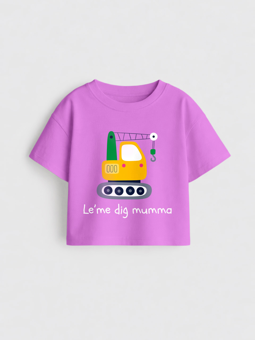 Guugly Wuugly Boys Let Me Dig Super Soft Combed Compact Printed Cotton T-shirt