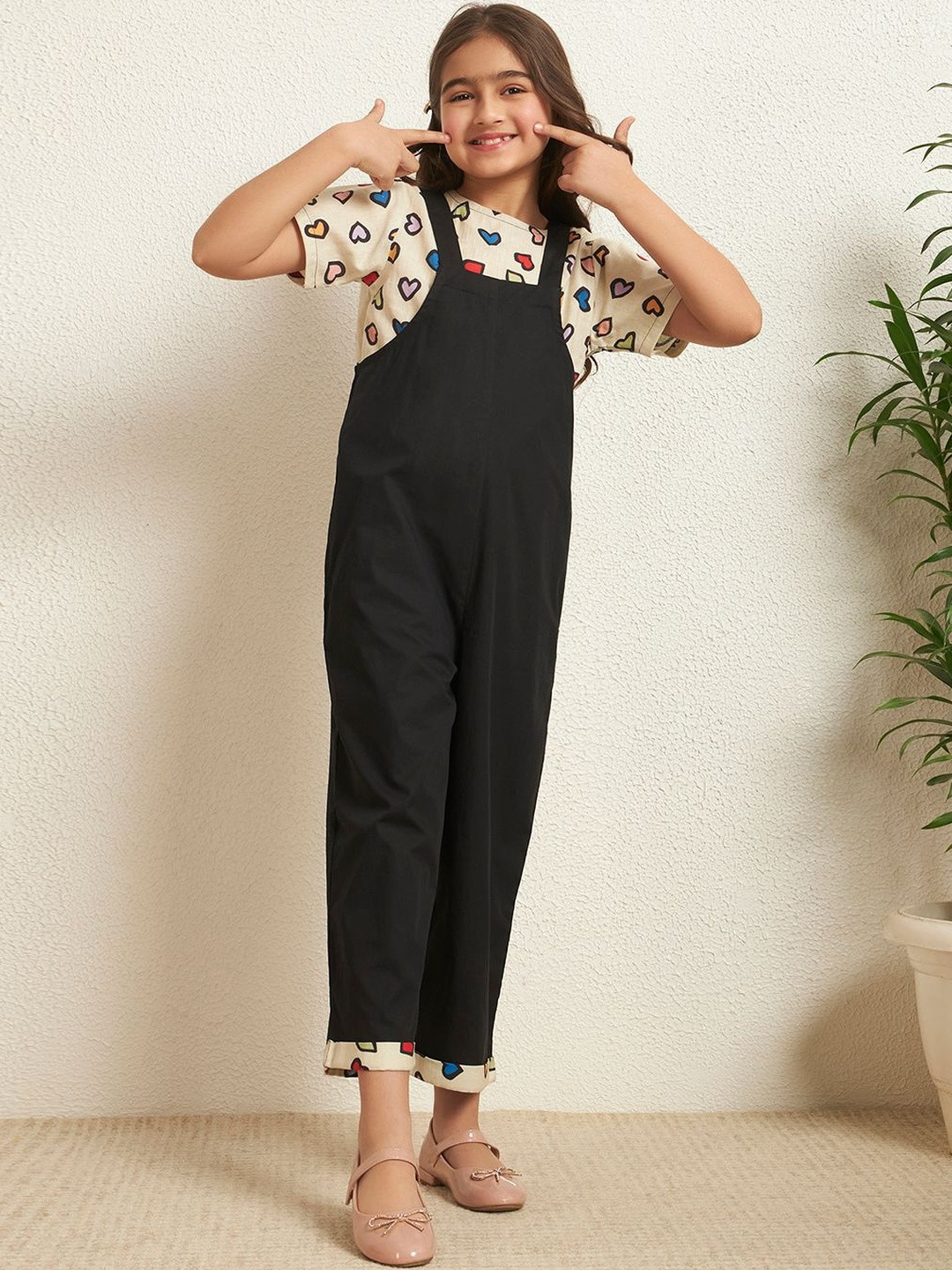 Bugandbees Girls Basic Jumpsuit