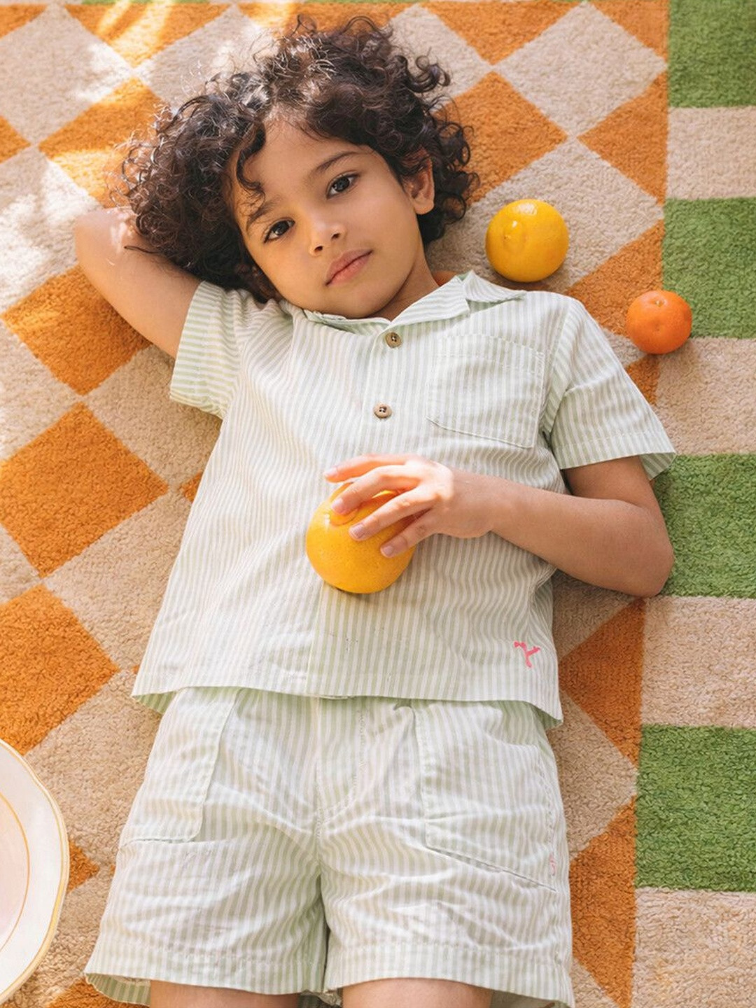 Somersault Boys Striped Night suit